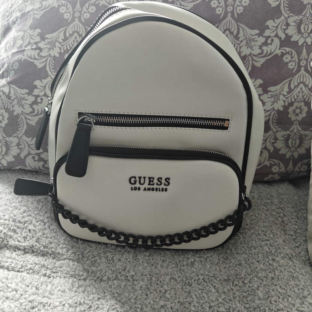 SOLD!!! GUESS Los Angeles White Backpack